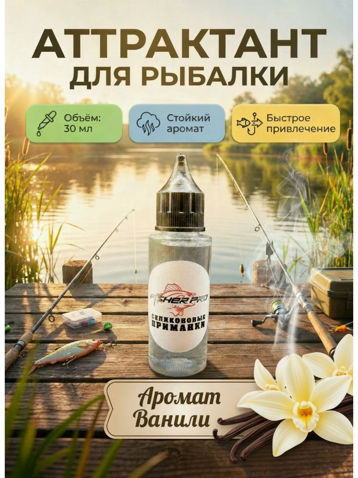 Аттрактант для приманок с ароматом ванили, 30 мл