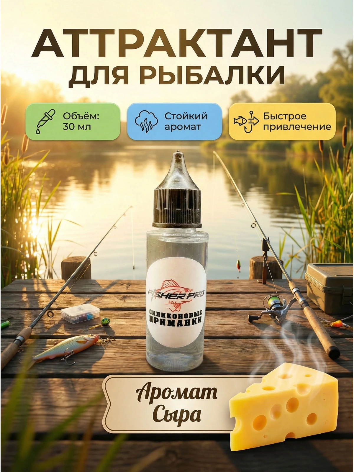 Аттрактант для приманок с ароматом сыра, 30 мл