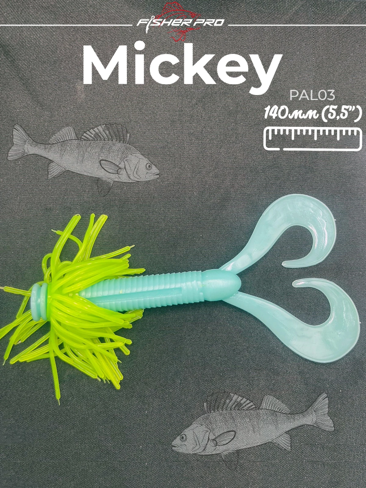 Силиконовая приманка для рыбалки бактейл Мышь FisherPro Mickey, Цвет: PAL03