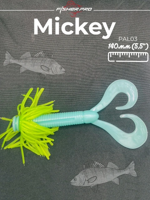 Силиконовая приманка для рыбалки бактейл Мышь FisherPro Mickey, Цвет: PAL03