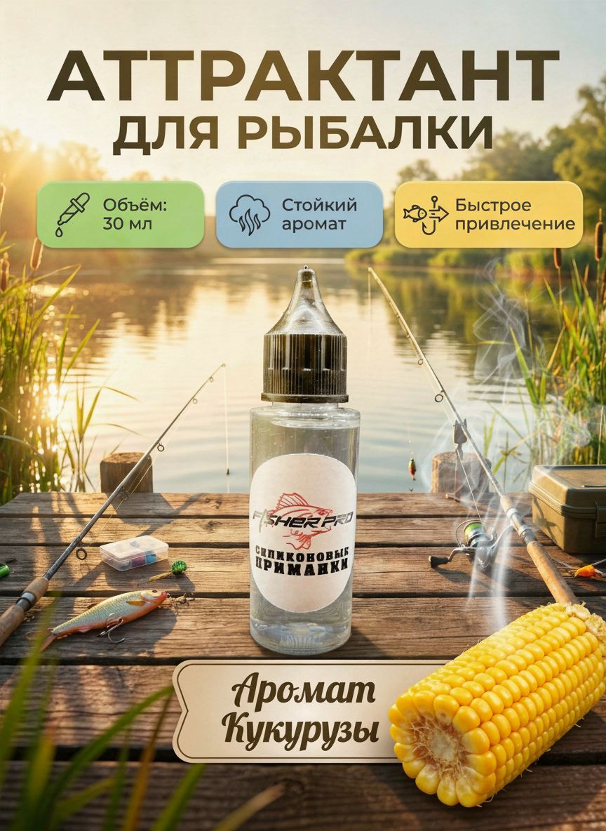 Аттрактант для приманок с ароматом Кукурузы, 30 мл